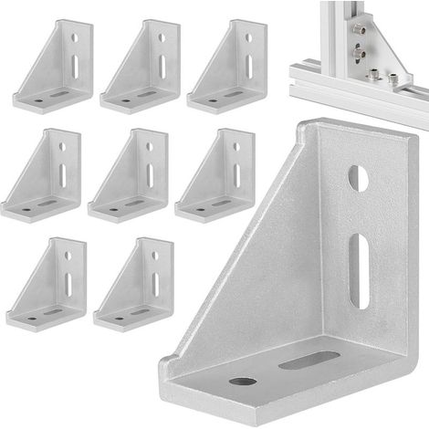 Lot de 8 Matériel de Fixation 40 x 80 mm Angulaire Angle Connecteurs en Aluminium, Profile Aluminium Equerre Fixation d’Angle (1/5)