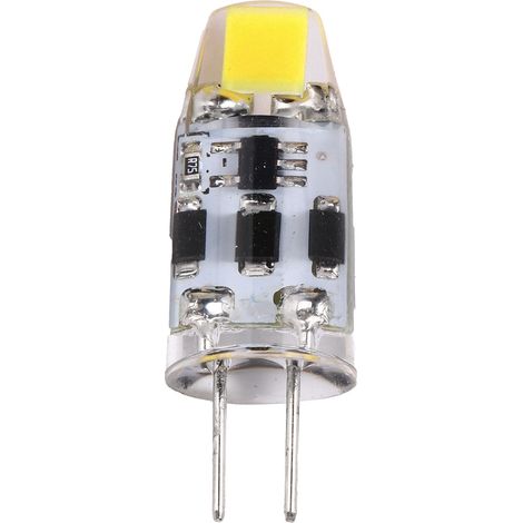 G4-Glühbirne 2W 200LM 360° Dimmbare Silikon-BiPin-LED-Glühbirne für Zuhause und Büro AC/DC 1224V (Kaltweiß 6000-6500K) (1/5)