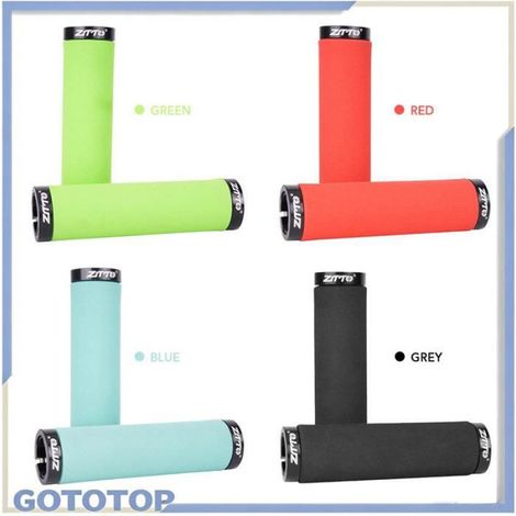 Poignées de guidon antidérapantes 22.2mm Poignées De Guidon De Vélo anti-dérapant Éponge Mousse Poignée sport velo Noir (1/4)