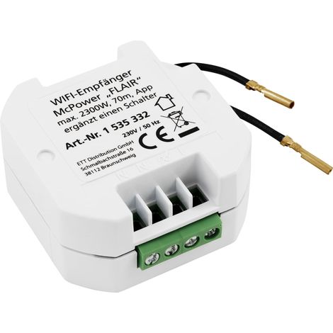 Récepteur radio WiFi, interrupteur ajouté, max 2300W (1/3)
