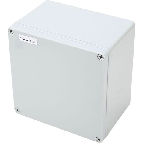 Boîte de jonction étanche ABS IP67 pour extérieur, universelle 200 x 200 x 130 mm, coffret électrique de projet avec platine de montage (1/5)