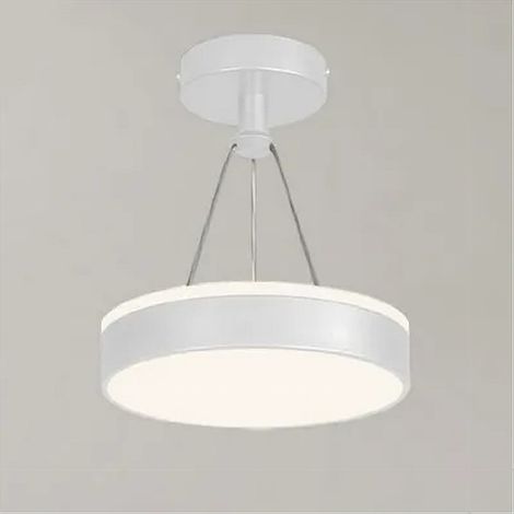 TRADE SHOP - Lampadario A Sospensione Led 24 W Cerchio Tondo Moderno Bianco Doppia Luce 50506 - (1/3)