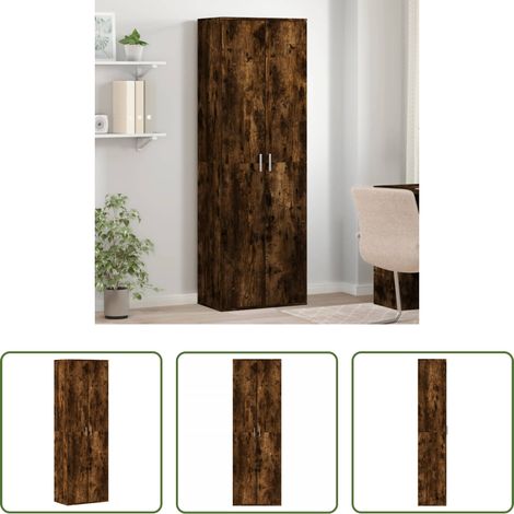 Hochregal - Highboard Räuchereiche 60x35x180 cm Holzwerkstoff (1/5)