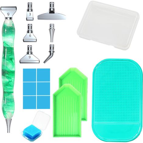 Kits de stylos pour peinture diamant, pointes de stylo en acier inoxydable