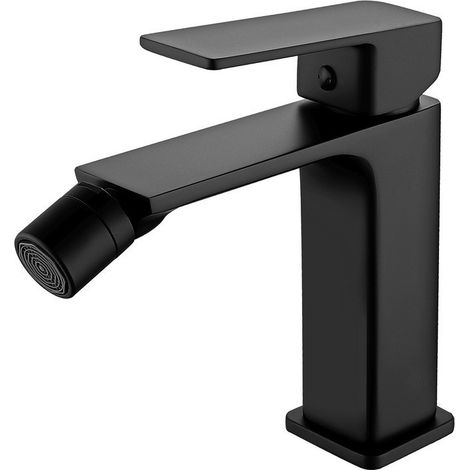 Rubinetto miscelatore bidet monoforo nero opaco ''Delos Nero'' (1/2)