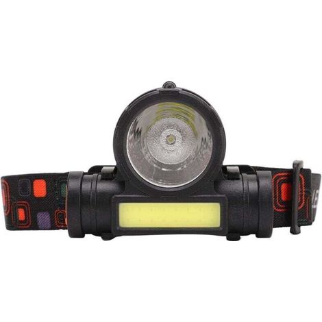Lampe Frontale USB, Lampe de Poche COB de Charge USB Super Lumineuse étanche IPX4 pour la Course à Pied en Plein Air