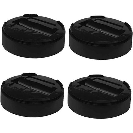 Lot de 4 coussins rehausseurs de canapé multi-fentes en plastique robuste, noirs, pour pieds de lit ou canapé. (1/5)
