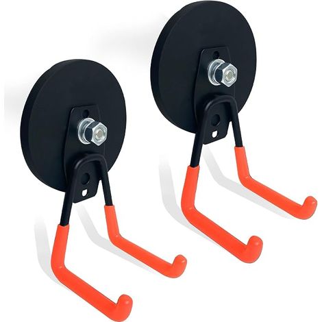 Ganci magnetici robusti, ganci magnetici per garage, pratici ganci per appendere attrezzi da giardino, prolunghe per tubi flessibili per utensili elettrici, 2 pezzi, base da 88 mm (1/5)