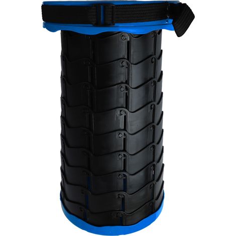 Tabouret télescopique pliable et portable, idéal pour la pêche (bleu). (1/5)