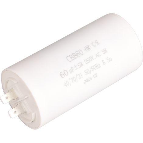 Condensateur de pompe à eau pour moteur de machine à laver CBB60 250 V 60 µF (1/5)