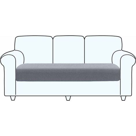 FLITI Hochwertiger Stretch-Sofabezug, waschbarer Sofa-Sitzkissenschutz (3-Sitzer, Hellgrau) (1/4)