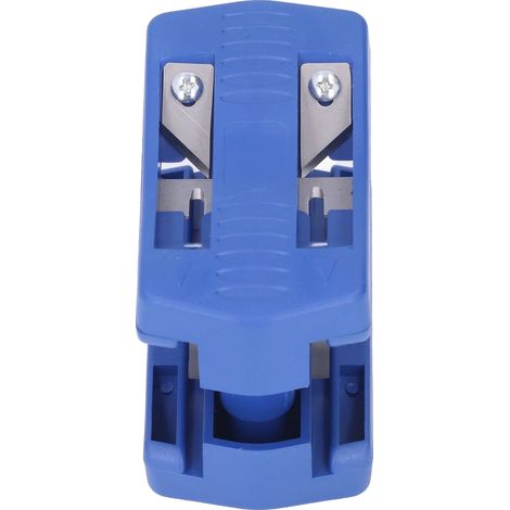 Kit raboteuse chant PVC plastique biseautage manuel acier carbone bleu 15-40mm pour meuble déco bois 1 outil 6 lames (1/5)