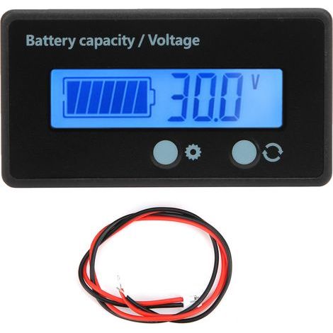 DC10-100V LCD SCREEN Battery Level Voltage Indicator Voltmeter Tester Blue Light (1/5)