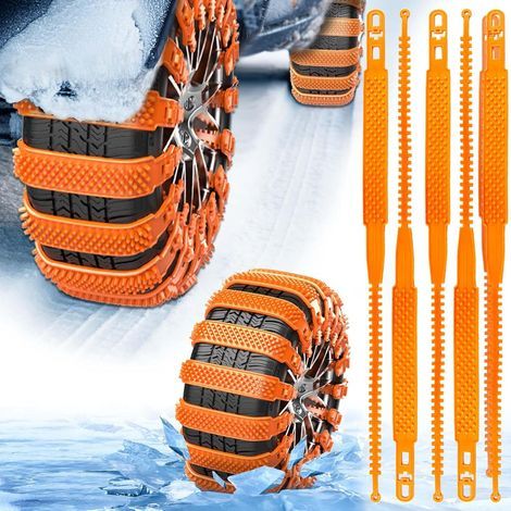 Chaîne Neige, 5 pièces Chaînes à Neige pour Voiture Universelles Antidérapantes d'Urgence Adaptées Aux Voitures/Camions/SUV (1/5)