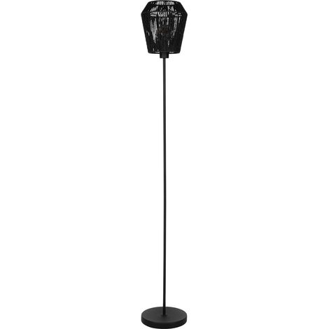 Lampadaire Persley, luminaire sur pied, lampe de salon en métal et