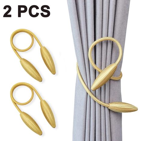2 Piezas Sujetador de Cortina Magnético Decorativo Sujetador de Cortina Creativo Sujetador de Cortina Magnético Práctico para Decoración de Hogar y Oficina (1/5)