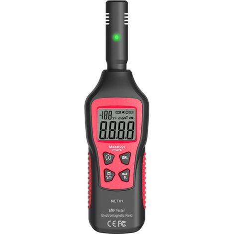 One-piece Nuclear Radiation Detector Electromagnetic Wave Radiation Tester Radiation Dosimeter (Red) -192 53.8 35mm MUMU