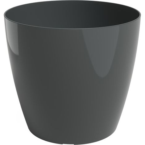 artevasi© SAN REMO Übertopf Anthrazit glänzend Ø 20 cm - Kunststoff (1/5)