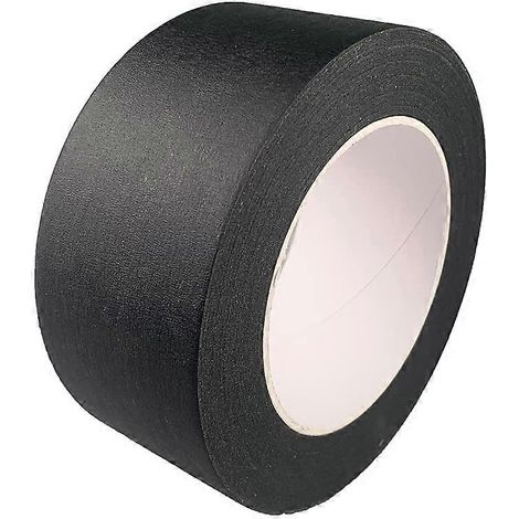 Ruban de masquage noir large de 5,1 cm (2 pouces x 55 yards), ruban de peintre noir pour la maison, le bureau, la papeterie scolaire, les arts, l'artisanat et l'étiquetage (1/3)