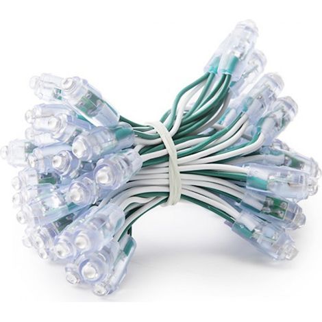 Pixel LED 0.1W 2Lm 9Mm 5V Epistar (stringa 50 unità) Verde 50.000H [DE-PIX-9-G] (1/3)