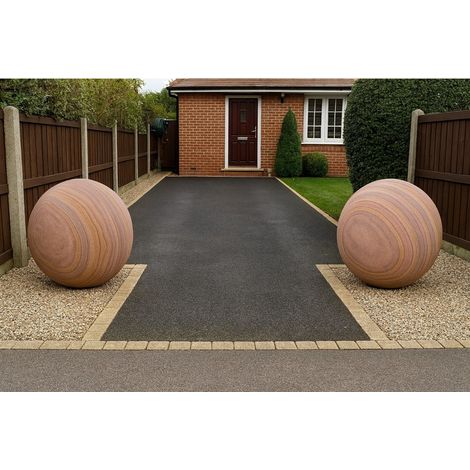 Plain Rainbow Sandstone Sphere Garden Ornament - 60cm Dia