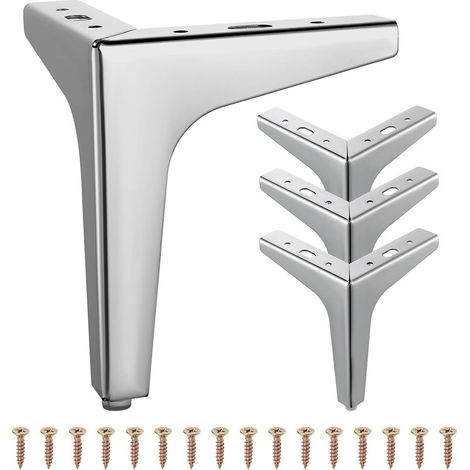 Pcs Pieds de Meubles en Métal 10cm Triangulaires pour Canapé, Table Basse, Meuble TV et (1/5)