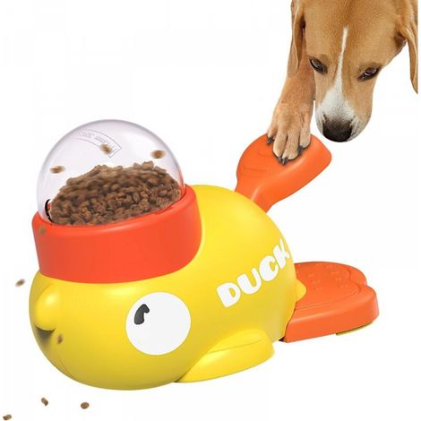 Distributeur de friandises interactif pour chien, jouet puzzle Slow Food (jaune) (1/5)