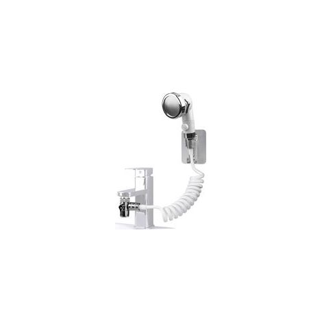 Douchette avec flexible, pommeau de douche mural avec robinet adaptateur, shampoing pour animaux de compagnie nouveau-nés et personnes âgées handicapées dans une salle de bain spa (1/5)