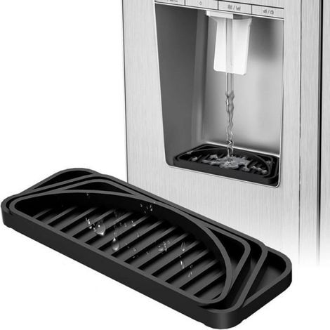 Bac de Récupération pour Réfrigérateur - Collecteur de Condensation et Déversements - Base Antidérapante - Noir - 1 Pièce (1/5)