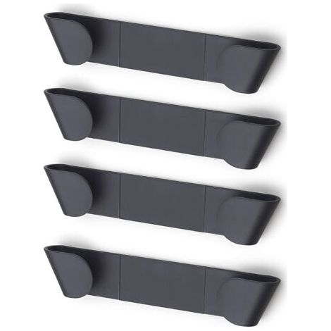 Ensemble de 4 porte-couvercles de casseroles pour placard - Noir (1/5)
