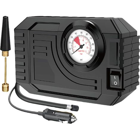 Compresseur d'air pour voiture, 10 bars, compresseur d'air portable, accessoires pour véhicules, pompe électrique pour vélo, voiture, van, moto, scooter gonflables (1/5)