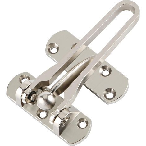 Ciel-Verrouillage des Portes Secondaires, Chaînes de Porte de Sécurité, Verrou de Porte Coulissante, Alliage de Zinc Barre Pivotante, Serrure de Porte de Sécurité, Chrome Poli (1/5)