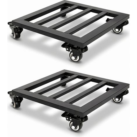 Toque Plant Caddy with Wheels Heavy Duty Rolling Plant Stand Trolley 2PCS (1/5)