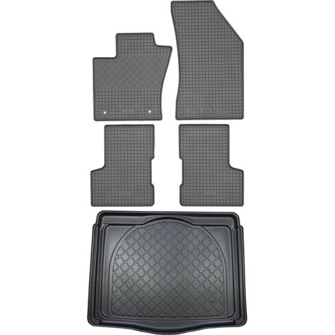 Set di tappetini in gomma per auto e tappetino per bagagliaio per Jeep Renegade SUV (5 porte) dal settembre 2014 al giugno 2018: tappetini per auto e tappetino per bagagliaio.