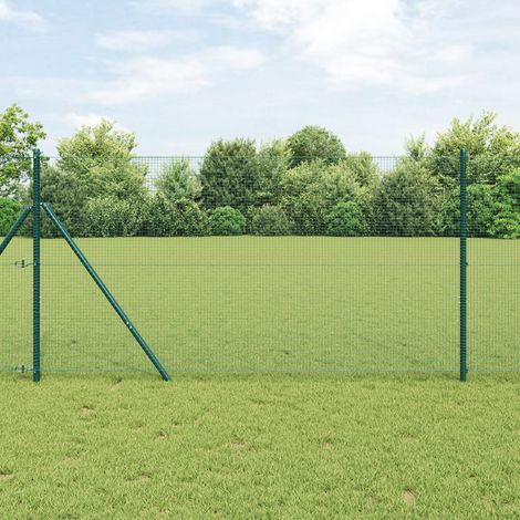vidaXL Welded Wire Fence 5000 x 140 cm PVC Green