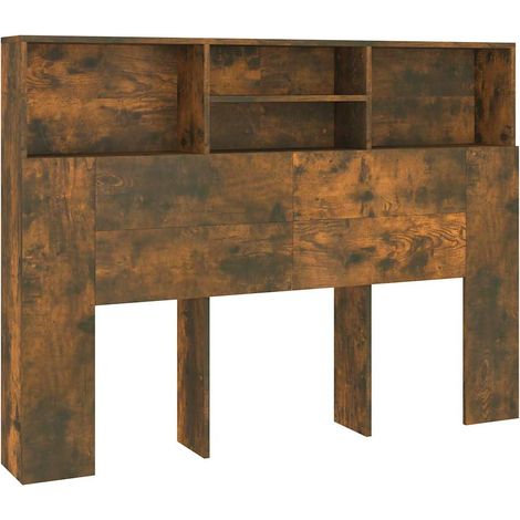 Maison Exclusive - Mueble cabecero color roble ahumado 140x19x103 (1/5)