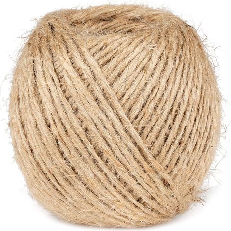 La Cordeline Ficelle Jute Naturel 2mm 75 mètres -Idéal au Jardin pour Lier, tuteurer Les Plantes, en déco, Ficelle Emballage, Loisirs créatifs... (1/4)