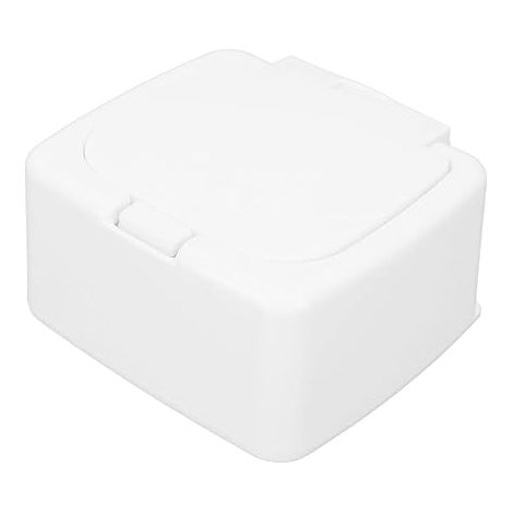Caja de almacenamiento de algodón, caja de almacenamiento cuadrada, contenedor de polvo de algodón y esponja con acceso conveniente, fácil de encontrar