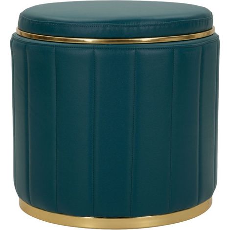 Pouf Coffre Design "London" 46cm Bleu (1/5)