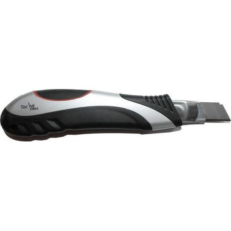 TEC HIT 815109 - Cutter professionnel en métal 9 mm - Avec 5 lames (1/2)