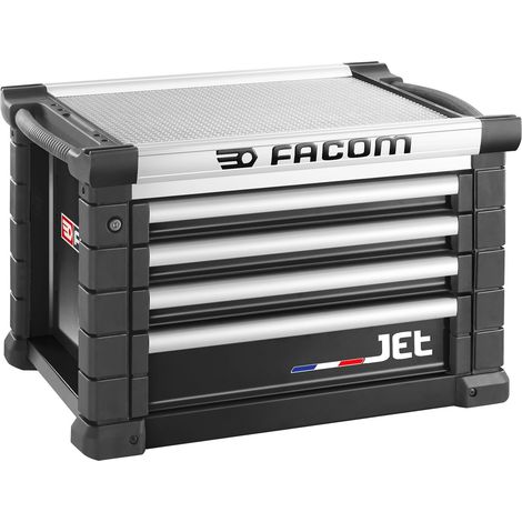 FACOM Werkzeugtruhe JET mit 4 Schubladen, 3 Module pro Schublade, schwarz (RAL 9005) (1/3)