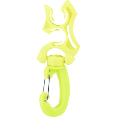 Porte-régulateur de plongée double avec clip et boucle pour tuba (Jaune) (1/5)