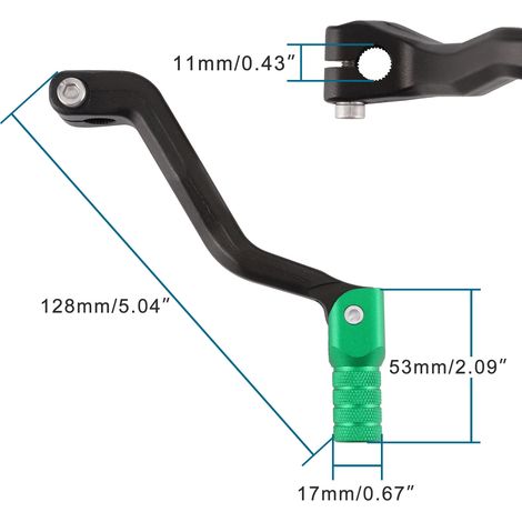 Motorcycle accessories suitable for all NC engine off-road motorcycles (black handlebar, green head).