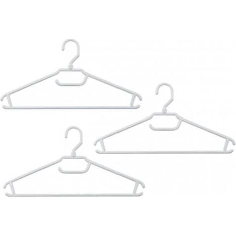 Tontarelli Twister Bügel-Set mit Gürtelhalter, 3 Teile, Weiß