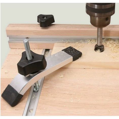 Pince T-Track - Rail Aluminium Profilé T-Slot - Pour Atelier Bois Métal - M8 - Lot de 2 (1/4)