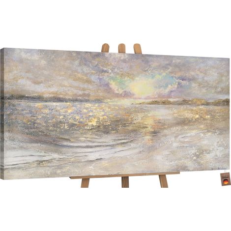 Gemälde Meer Dämmerung auf Keilrahmen 140x70 cm