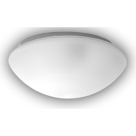 LED Deckenleuchte / Deckenschale rund, Glas satiniert mit Klarrand, Ø 35cm (1/4)