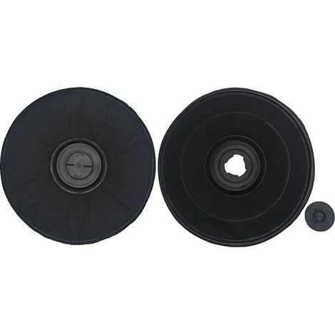 Aktivkohlefilter für Dunstabzugshauben von BOSCH, rund ca. 23 x 2 cm mit mittiger Verschraubung - DHU665C, DHU654D, etc.