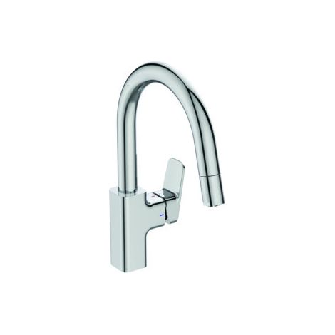 Spültischmischer Ideal Standard Ceraplan, Niederdruck, Ausladung 216 mm mit seitliche Betätigung, chrom - BD337AA (1/5)