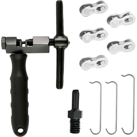 Bike Chain Rivet Chain Drift Bike Chain 5 Pairs Rivets 5-12 Speed Chain Repair Kit for Mountain Bike/City Bike/Rennrad Chain Drift Tool (1/5)